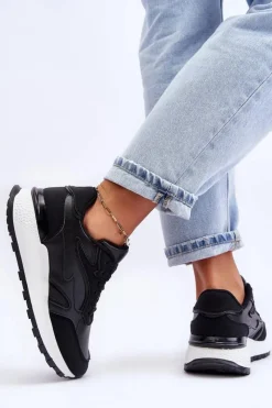 Buty Sportowe Na Platformie|Sneakersy Damskie>Boto Damskie Buty Sportowe Na Platformie Czarno-Białe Henley