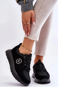 Buty Sportowe Na Platformie|Sneakersy Damskie>Buty damskie Vinceza Damskie Buty Sportowe Na Platformie Czarne Aisha