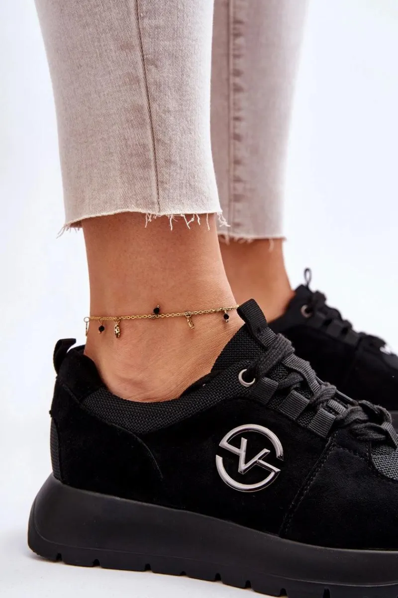 Buty Sportowe Na Platformie|Sneakersy Damskie>Buty damskie Vinceza Damskie Buty Sportowe Na Platformie Czarne Aisha