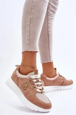 Sale Buty damskie Vinceza Damskie Buty Sportowe Na Platformie Beżowe Aisha Beżowy