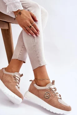 Sale Buty damskie Vinceza Damskie Buty Sportowe Na Platformie Beżowe Aisha Beżowy