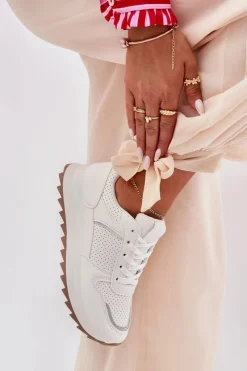 Sneakersy Damskie>Boto Damskie Buty Sportowe Na Platformie Białe Yandia