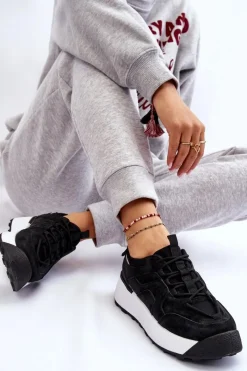 Buty Sportowe Na Platformie|Sneakersy Damskie></noscript>Boto Damskie Buty Sportowe Na Platformie Czarne Dakari