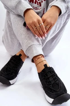 Buty Sportowe Na Platformie|Sneakersy Damskie></noscript>Boto Damskie Buty Sportowe Na Platformie Czarne Dakari