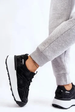 Buty Sportowe Na Platformie|Sneakersy Damskie></noscript>Boto Damskie Buty Sportowe Na Platformie Czarne Dakari