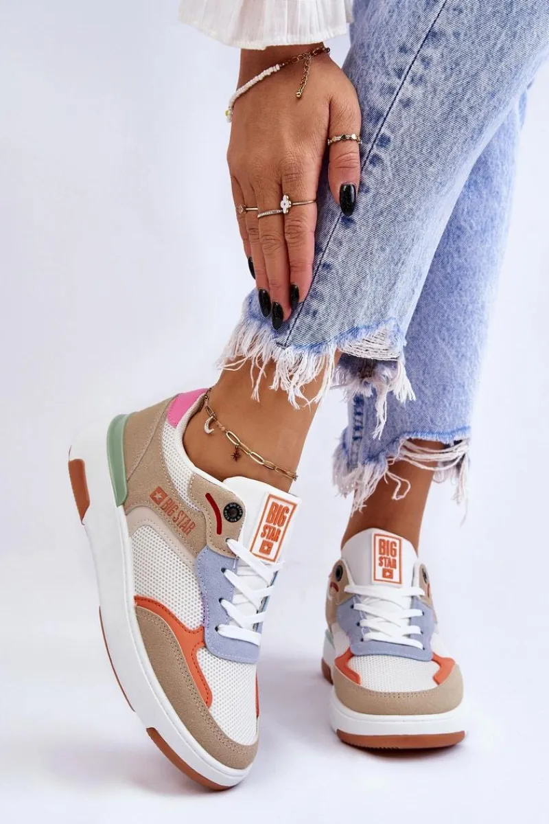 Outlet Big Star Shoes Damskie Buty Sportowe Sneakersy Big Star LL274437 Multikolor