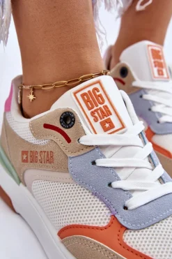Outlet Big Star Shoes Damskie Buty Sportowe Sneakersy Big Star LL274437 Multikolor