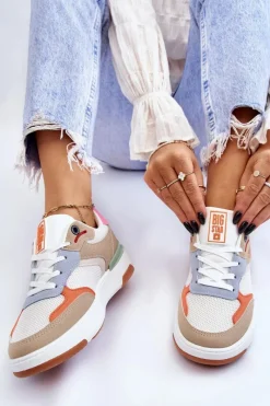 Outlet Big Star Shoes Damskie Buty Sportowe Sneakersy Big Star LL274437 Multikolor