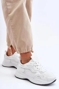 Online Boto Damskie Buty Sportowe Sneakersy Na Platformie Białe Lomare