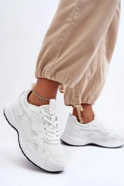 Online Boto Damskie Buty Sportowe Sneakersy Na Platformie Białe Lomare