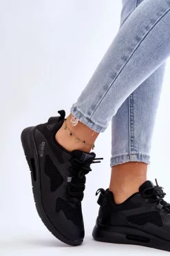 Buty Sportowe Na Platformie|Buty Sportowe Big Star>Big Star Shoes Damskie Buty Sportowe Sneakersy Big Star LL274372 Czarne