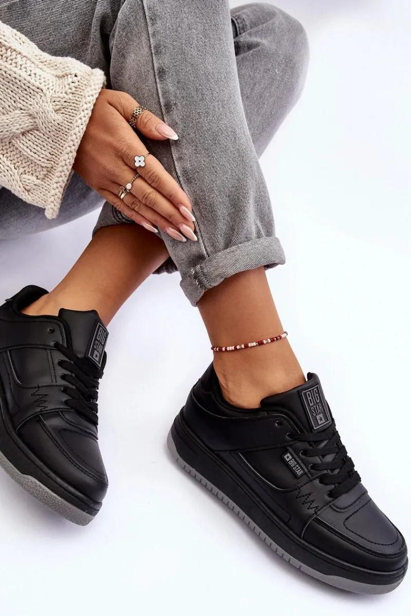 Outlet Damskie Buty Sportowe Sneakersy Big Star MM274353 Czane Damskie Buty Sportowe Big Star|Sneakersy Damskie