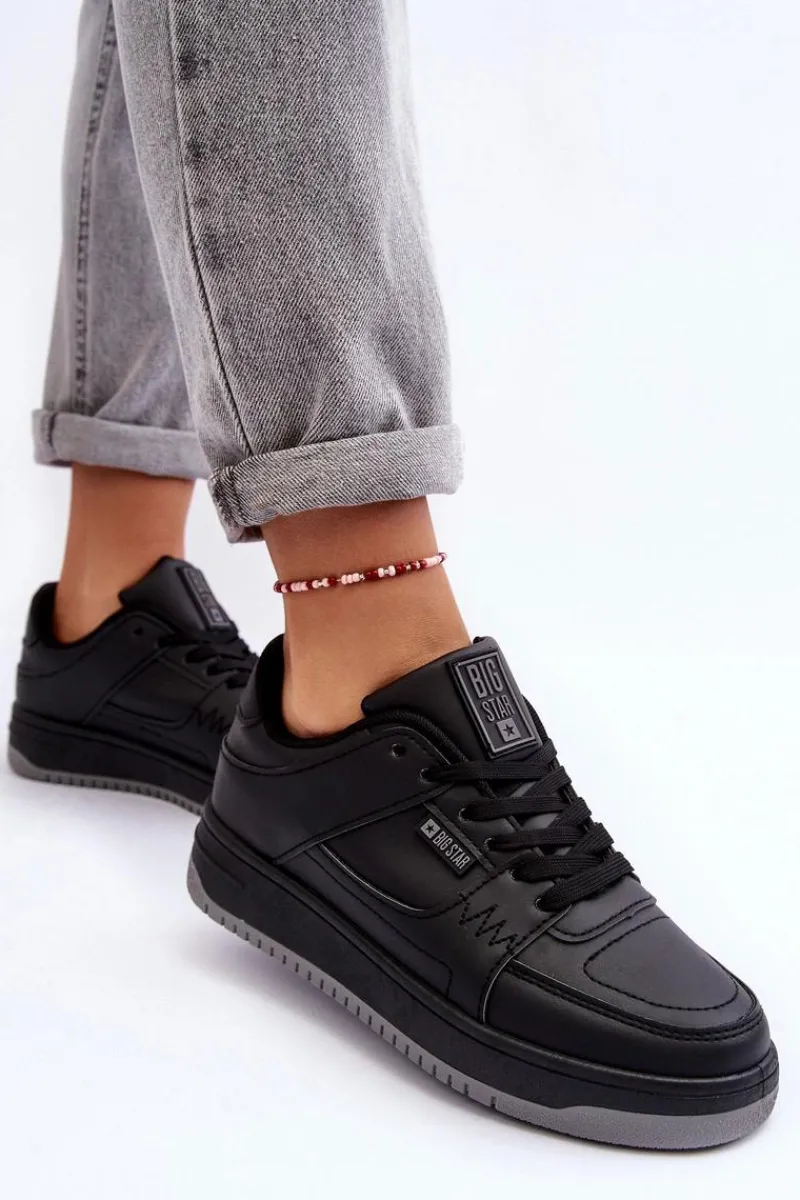 Outlet Damskie Buty Sportowe Sneakersy Big Star MM274353 Czane Damskie Buty Sportowe Big Star|Sneakersy Damskie