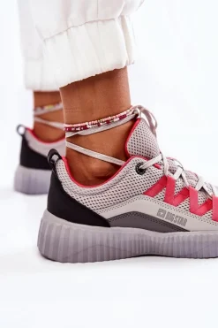 Buty Sportowe Na Platformie|Buty Sportowe Big Star></noscript>Big Star Shoes Damskie Buty Sportowe Sneakersy Big Star KK274060 Szare
