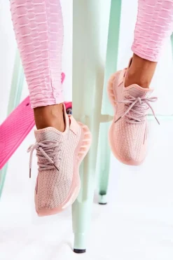 Sneakersy Damskie>Boto Damskie Buty Sportowe Wsuwane Różowe Hermiona