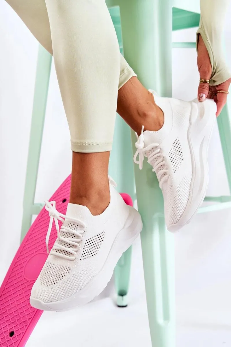 Best Boto Damskie Buty Sportowe Wsuwane Białe Savanna