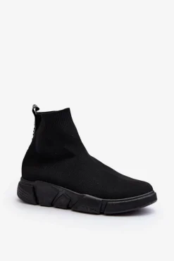 Sneakersy Damskie>Boto Damskie Buty Sportowe Ze Skarpetą Czarne Zirila