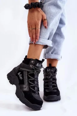 Trekkingowe Damskie|Damskie Trapery></noscript>Lee Cooper Damskie Buty Trekkingowe Trapery LCJ-22-31-1441 Czarne