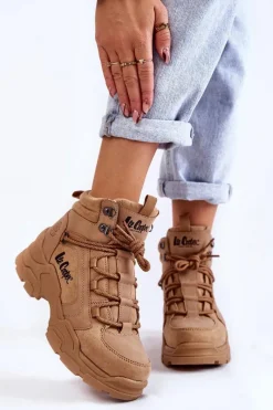 Online Damskie Buty Trekkingowe Trapery LCJ-22-31-1442 Brązowe Damskie Trekkingowe Damskie|Damskie Trapery