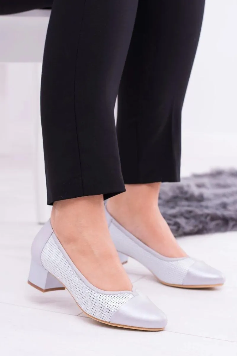 Clearance Damskie Czółenka Sergio Leone Szara Perła Hermida Damskie Czółenka Na Słupku