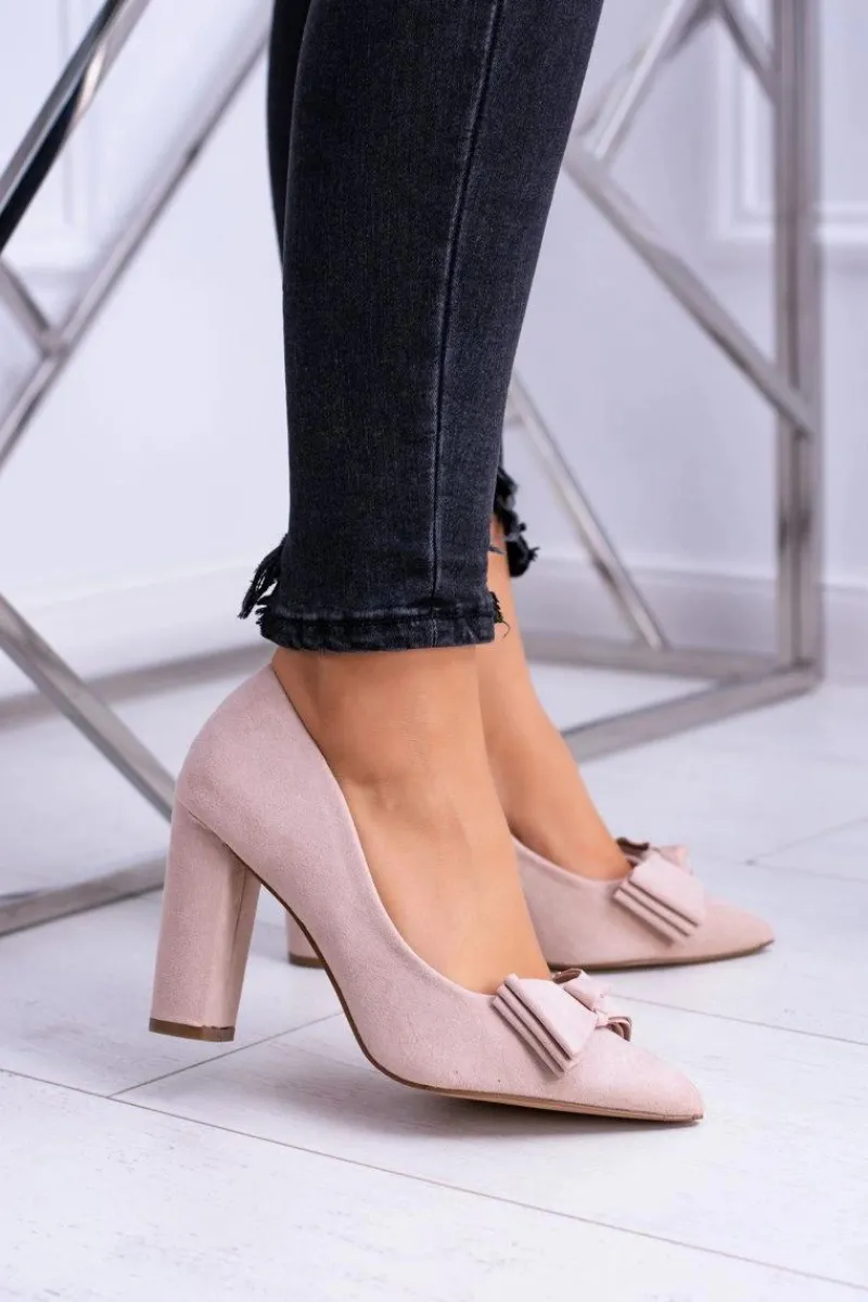 New Boto Damskie Czółenka W Szpic Beżowe Sandy