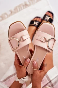 Boto Damskie Eleganckie Klapki Różówe Debbie