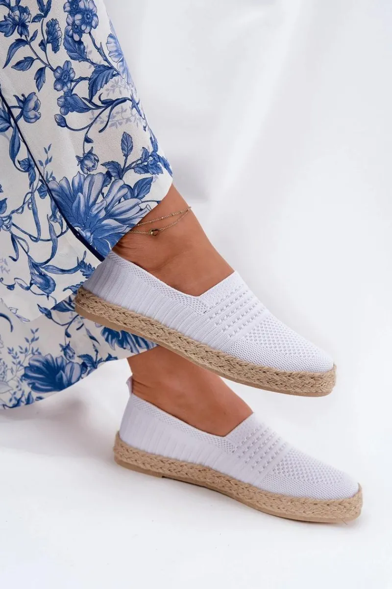 Espadryle Na Platformie>Buty damskie Vinceza Damskie Espadryle Z Plecionką Vinceza 13624 Białe Biały