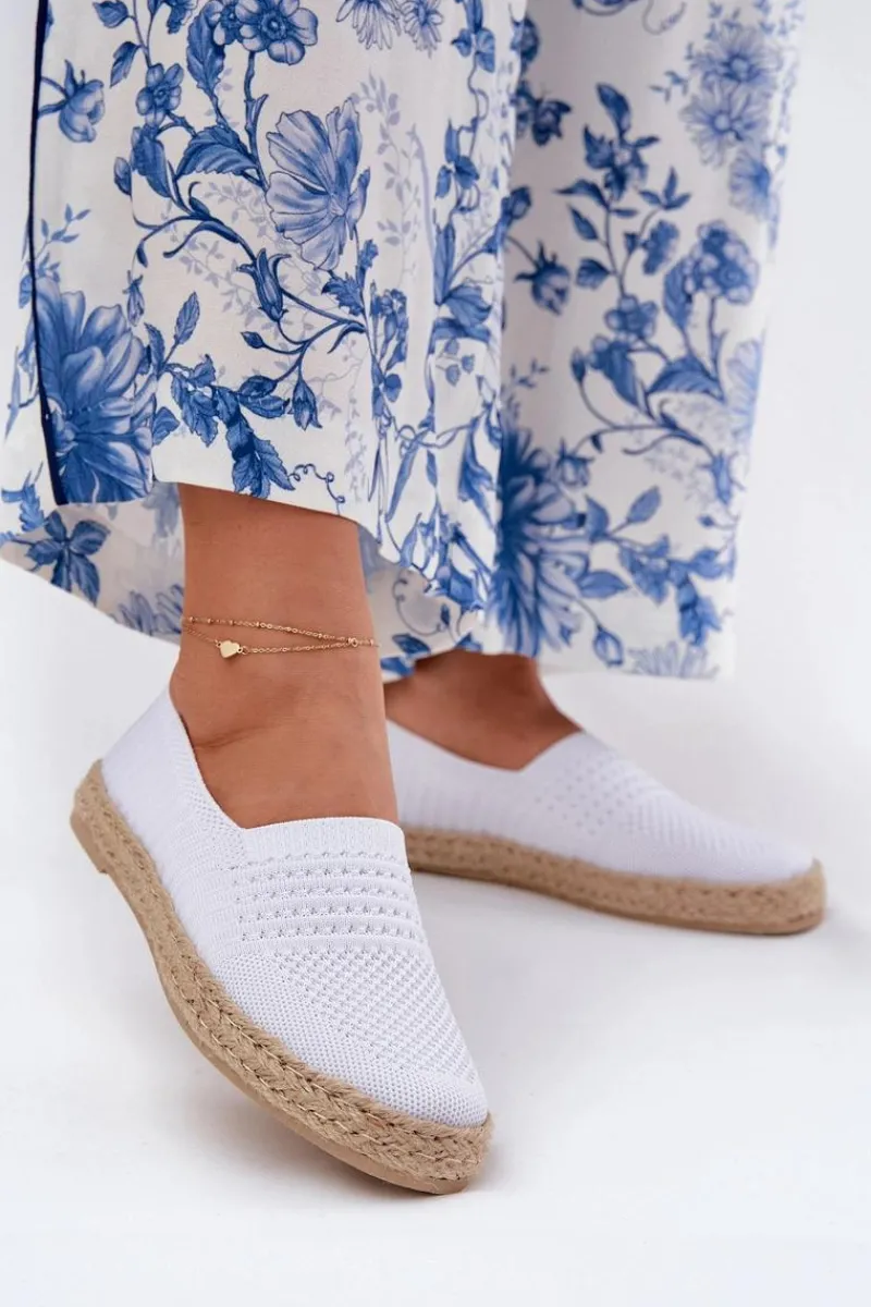 Espadryle Na Platformie>Buty damskie Vinceza Damskie Espadryle Z Plecionką Vinceza 13624 Białe Biały