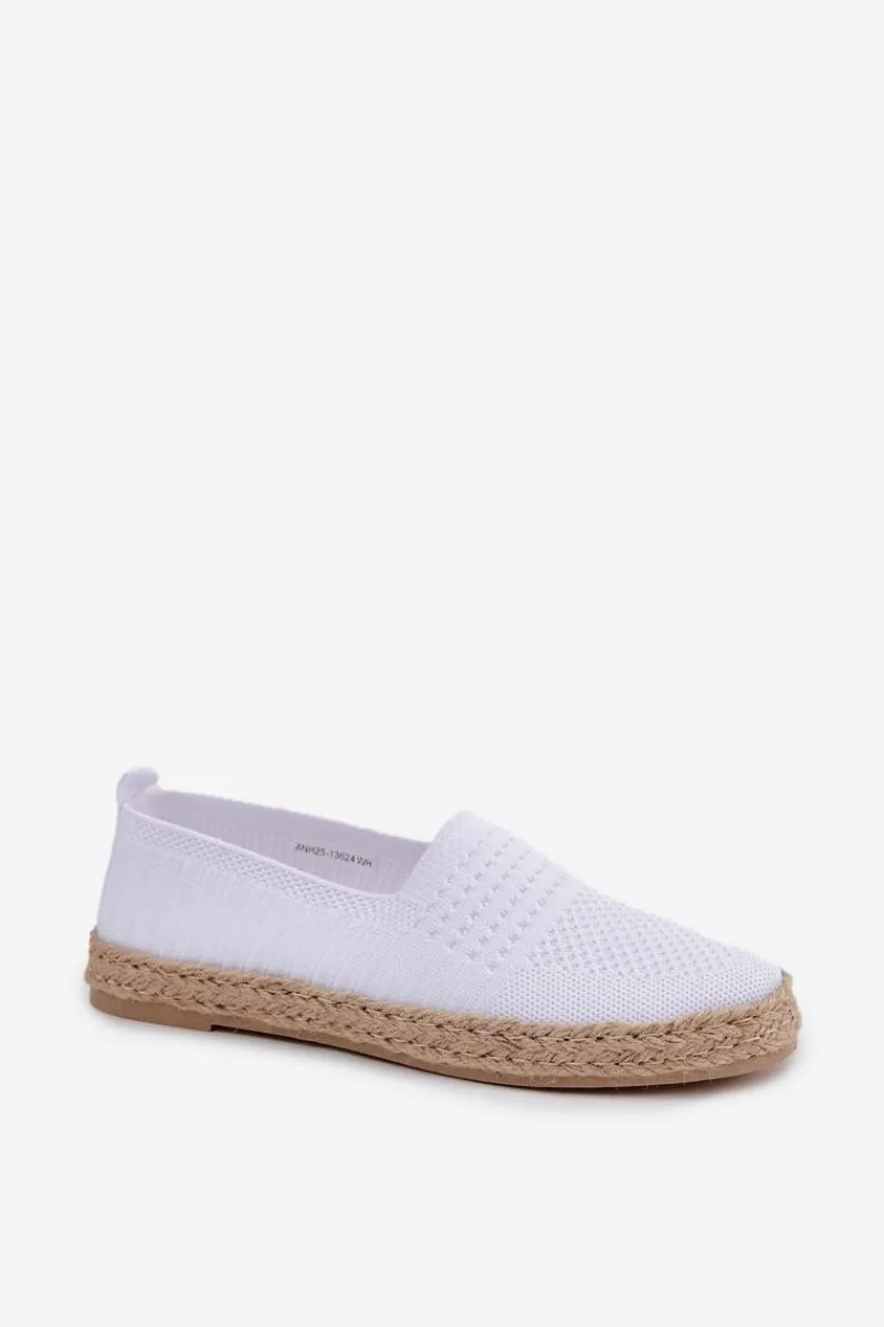 Espadryle Na Platformie>Buty damskie Vinceza Damskie Espadryle Z Plecionką Vinceza 13624 Białe Biały