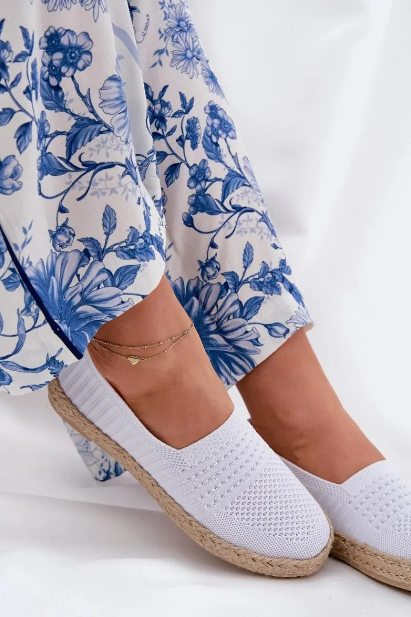 Espadryle Na Platformie>Buty damskie Vinceza Damskie Espadryle Z Plecionką Vinceza 13624 Białe Biały