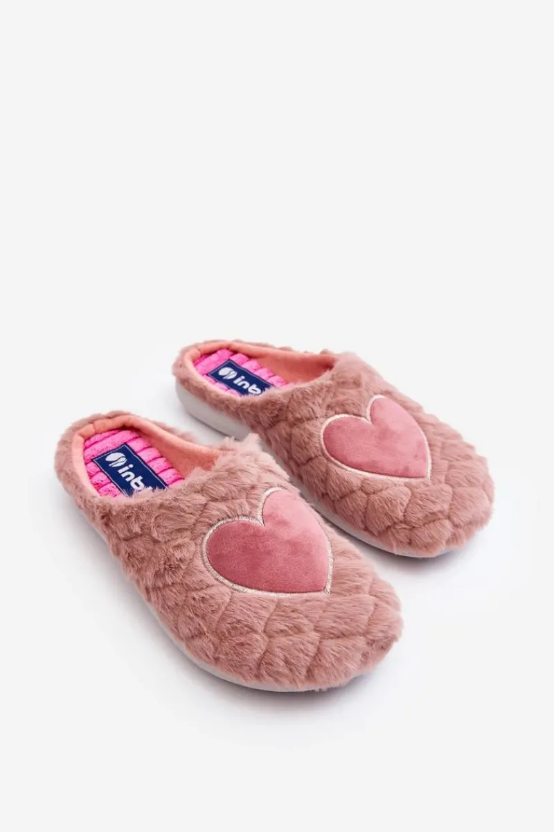 Outlet Damskie Futrzane Obuwie Domowe Kapcie EC000099 Różowe Damskie Kapcie Klasyczne|Klapki Damskie Klasyczne