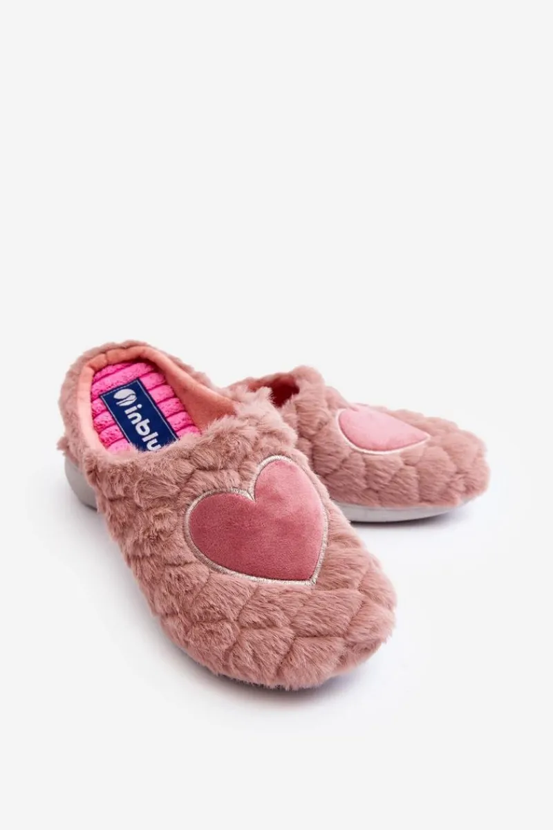 Outlet Damskie Futrzane Obuwie Domowe Kapcie EC000099 Różowe Damskie Kapcie Klasyczne|Klapki Damskie Klasyczne