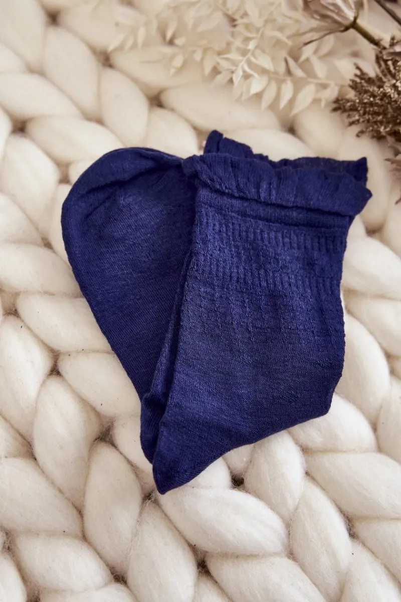 Skarpetki|Skarpetki>Just Play Damskie Gładkie Skarpety Z Falbanką 5-Pak Multikolor