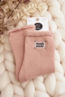 Outlet Damskie Grube Skarpety Różowe Skarpetki|Skarpetki