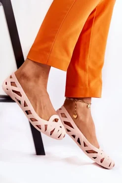 Baleriny Klasyczne>Boto Damskie Gumowe Baleriny Nude Indila