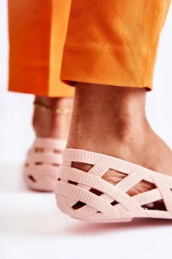 Baleriny Klasyczne></noscript>Boto Damskie Gumowe Baleriny Nude Indila