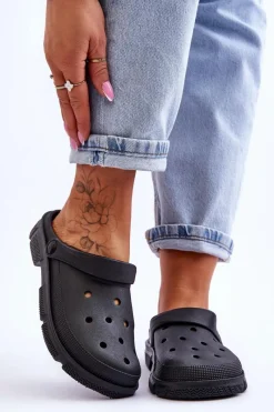 Best Boto Damskie Gumowe Kroksy Czarne Rabios Czarny