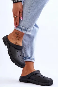 Best Boto Damskie Gumowe Kroksy Czarne Rabios Czarny