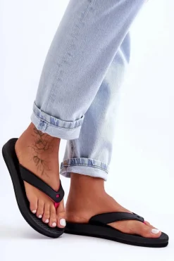 Klapki Damskie Japonki|Klapki Damskie Klasyczne></noscript>4F Damskie Japonki Klapki SS23FFLIF061-21S Czarno-Różowe