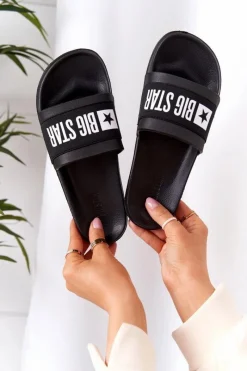 Clearance Big Star Shoes Damskie Klapki Big Star HH274A013 Czarne