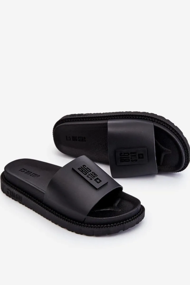 Klapki Sportowe|Klapki Damskie Big Star>Big Star Shoes Damskie Klapki Big Star LL274429 Czarne Czarny