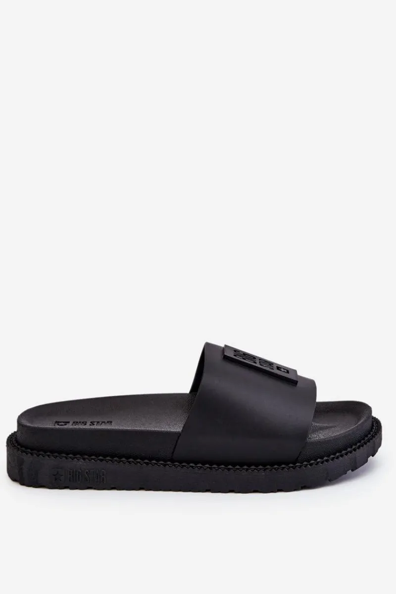 Klapki Sportowe|Klapki Damskie Big Star>Big Star Shoes Damskie Klapki Big Star LL274429 Czarne Czarny