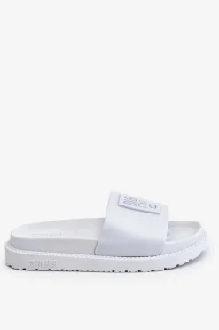 Discount Big Star Shoes Damskie Klapki Big Star LL274428 Białe Biały