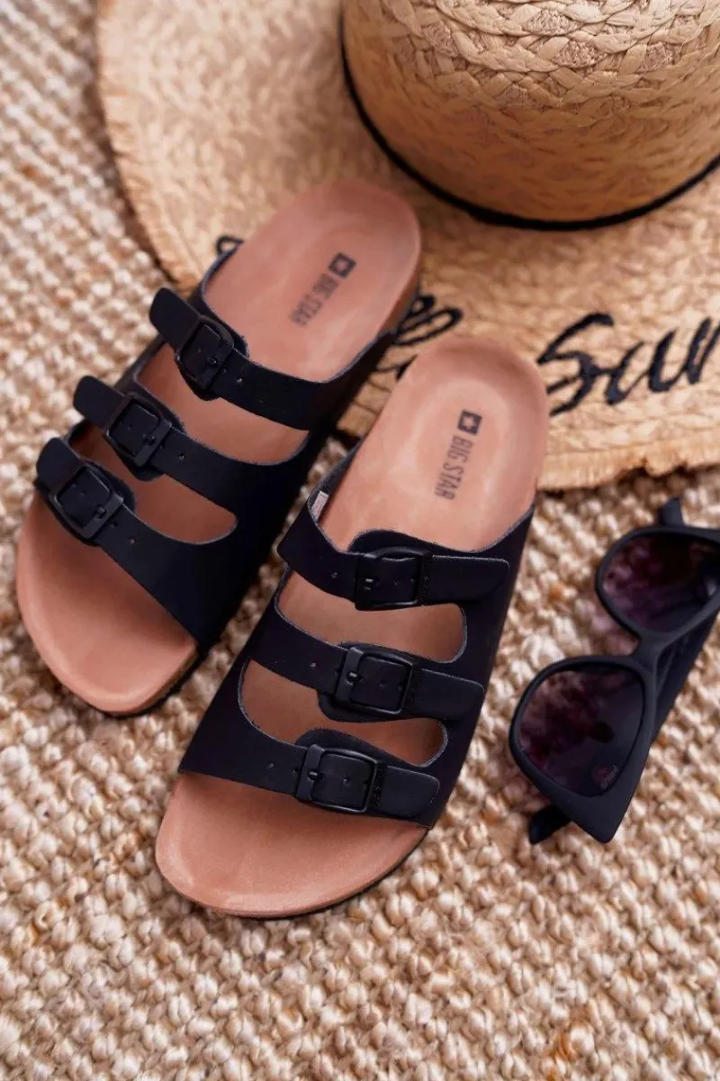 Hot Damskie Klapki Czarne Big Star DD274139 Damskie Klapki Damskie Japonki