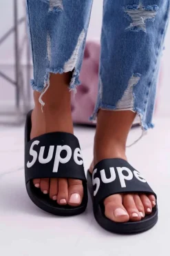 Sale Damskie Klapki Czarne Super Losaria Damskie Klapki Sportowe|Klapki Damskie Klasyczne