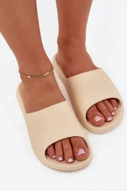 Online 4F Damskie Klapki MM00FFLIF093A-83S Beżowe Beżowy