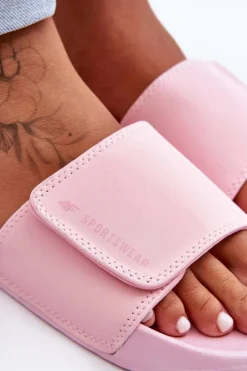 Klapki Sportowe|Klapki Damskie Klasyczne></noscript>4F Damskie Klapki SS23FFLIF070-56S Różowe