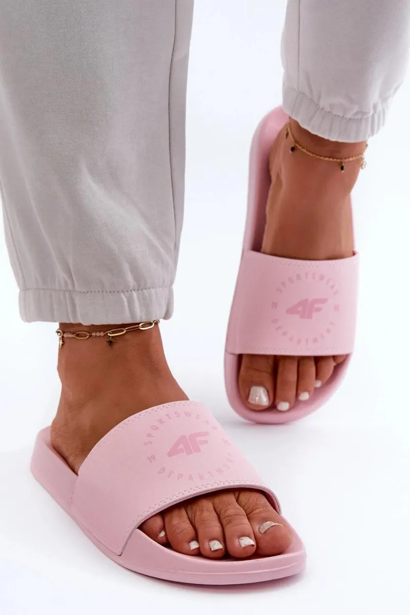 Clearance 4F Damskie Klapki MM00FFLIF044A-56S Różowe Różowy