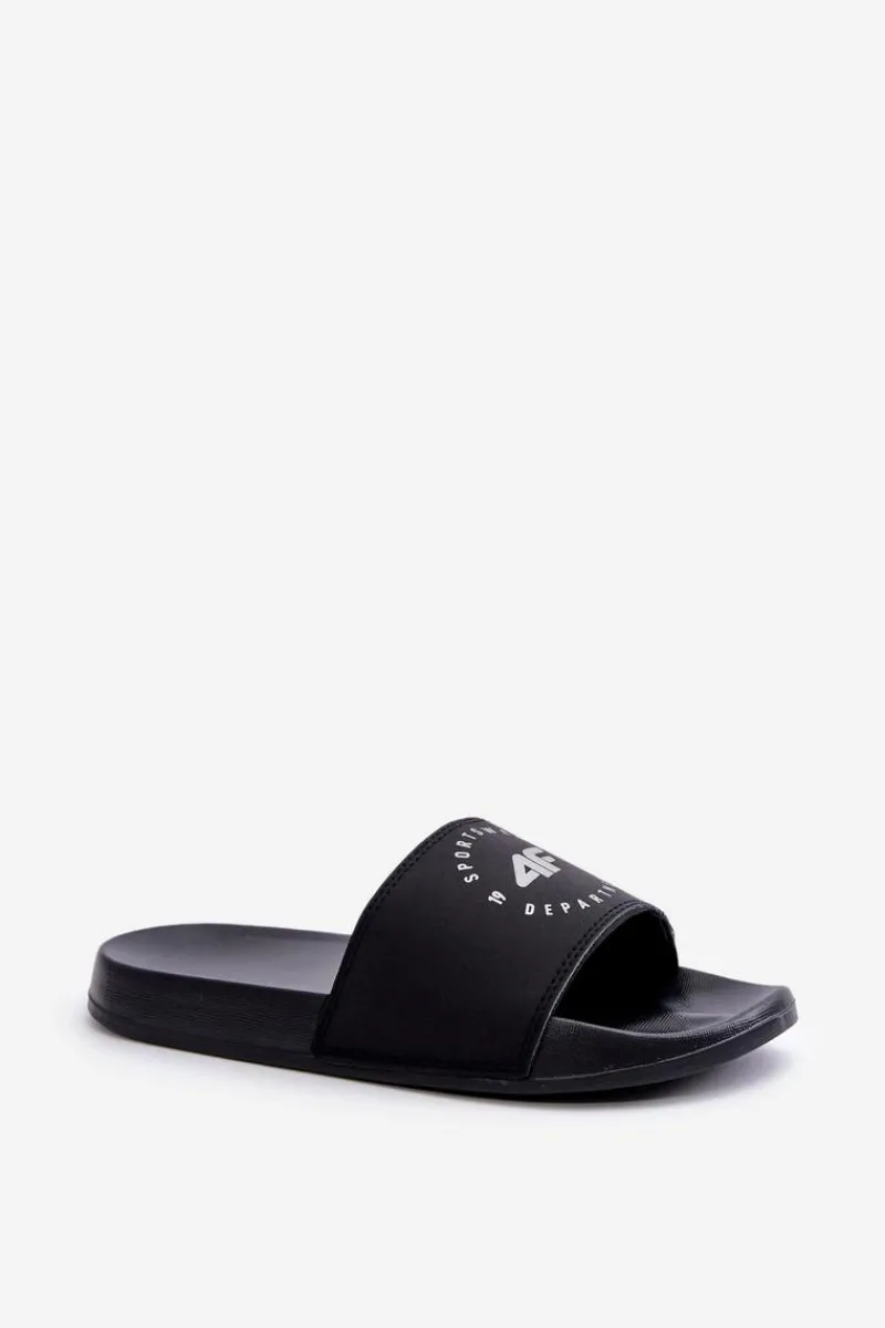 Klapki Sportowe|Klapki Damskie Klasyczne>4F Damskie Klapki MM00FFLIF044A-20S Czarne Czarny