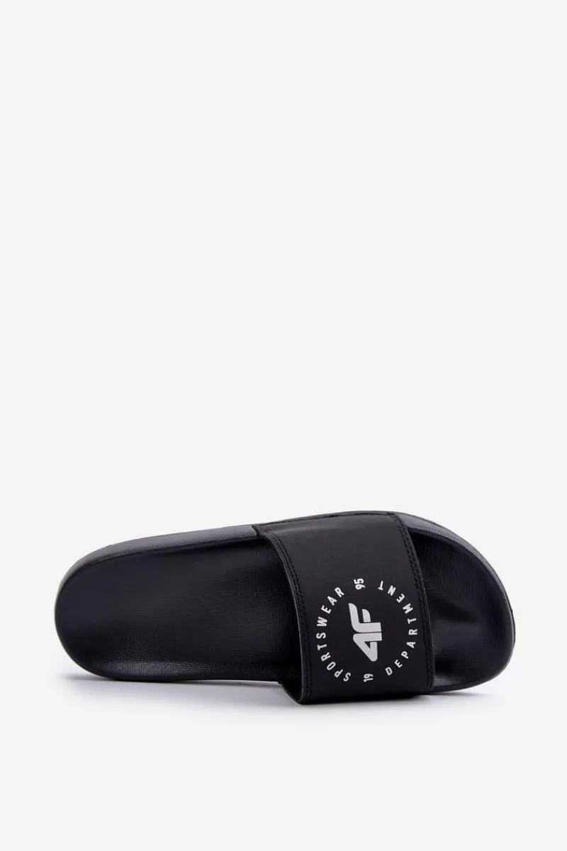 Klapki Sportowe|Klapki Damskie Klasyczne>4F Damskie Klapki MM00FFLIF044A-20S Czarne Czarny